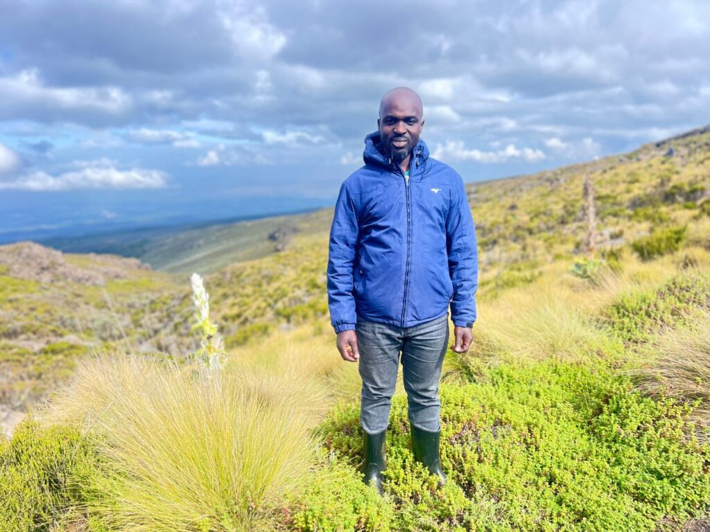 During the one day hike at mountain Kenya